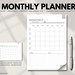 Monthly Planner Printable | Monthly Overview | Monthly Schedule | to Do ...