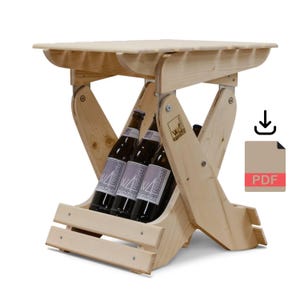 W4 Products Men's Handbag - Foldable Beer Handbag/Beer Carrier with Seat Function.