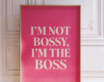 Feminist Wall Art Print, Girl Power Quote Poster, Pink Empowering Female Art, Feminist Home Decor, Inspirational Quote Artwork, Gift for Her