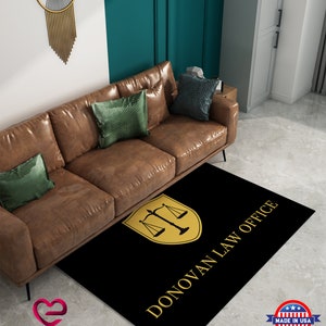 Custom Law Office Entrance Rug, Law Office Decor, Personalized Law Firm Rug, Law Student Graduation Gift, Law School Lawyer Attorney Gift