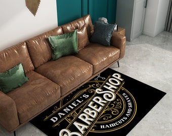 Aangepaste entreetapijt kapperszaak, decoratie kapperszaak, op maat gemaakt tapijt kapsalon logo, vloerkleed kapperszaak, kapper kerstcadeaus