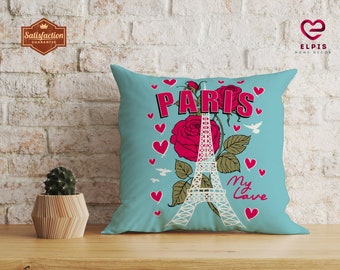 Eiffelturm Kissen, meine Liebe Paris Kissen, Tour Eiffel Geschenk, Paris Schlafzimmer Dekor, Eiffelturm Dekor, Paris Flitterwochen Geschenk, Frankreich Hochzeit