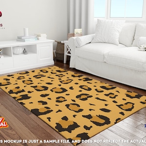 Leopard Rug, Preppy Room Decor, Leopard Print Rug, Leopard Print Decor, Animal Print Rug, College Dorm Decor, Trendy Wild Cat Rugs