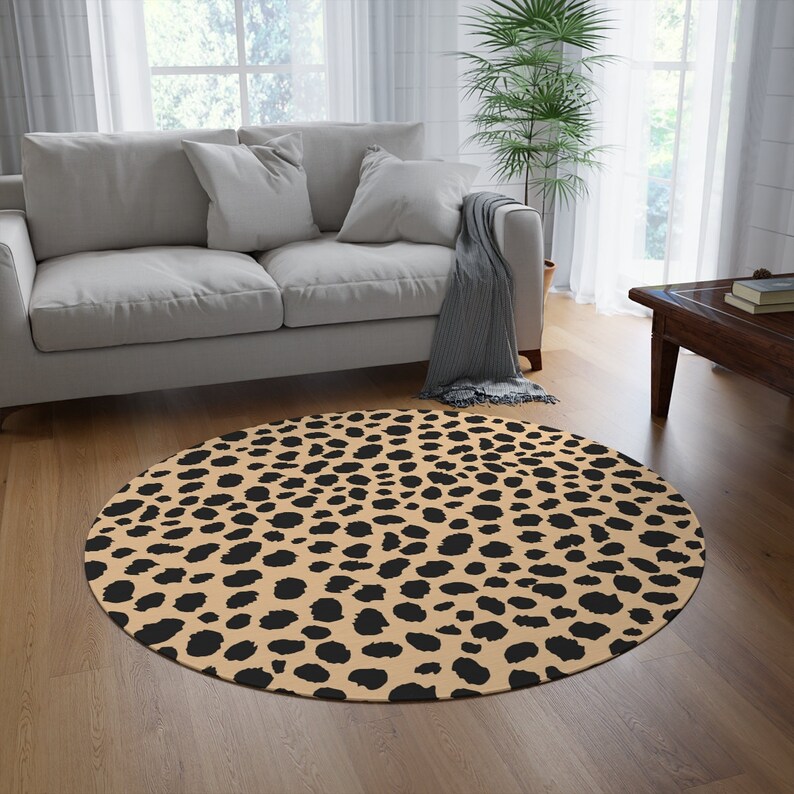WTF Cheetah Hiphop Graffiti Print Round Rug