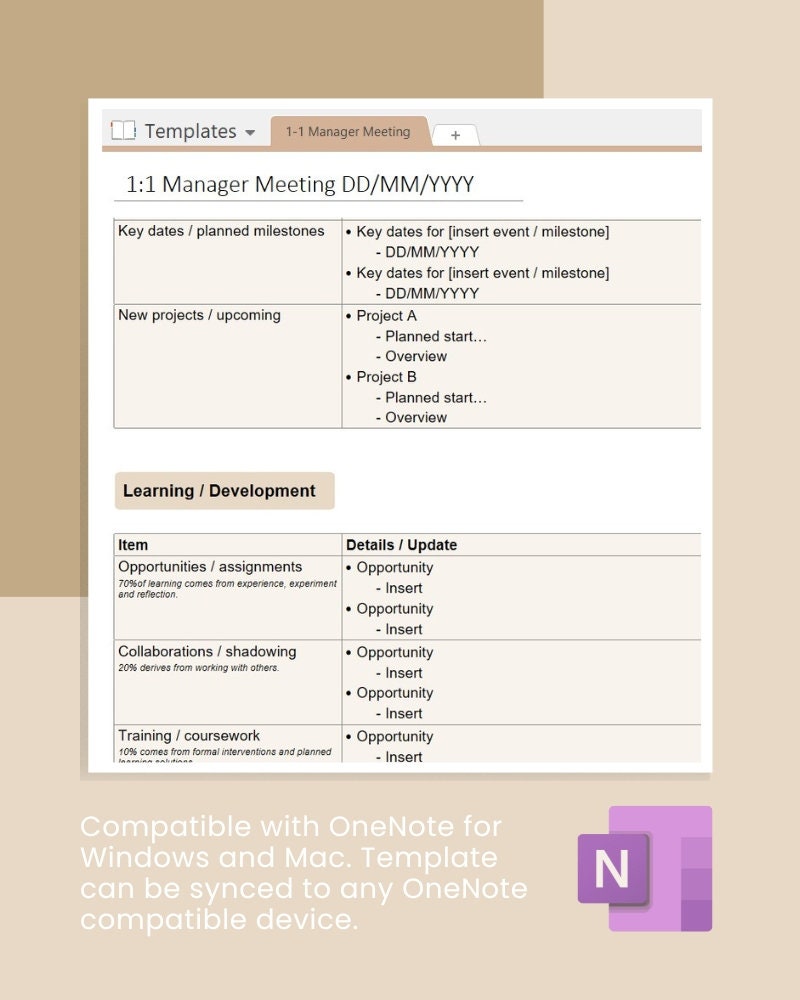 11 Manager Meeting Template for Onenote Etsy 11 Manager Meeting Template for Onenote Etsy