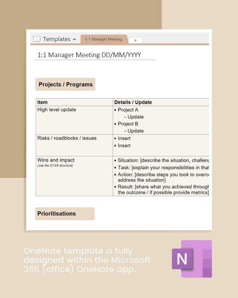 11 Manager Meeting Template for Onenote Etsy 11 Manager Meeting Template for Onenote Etsy