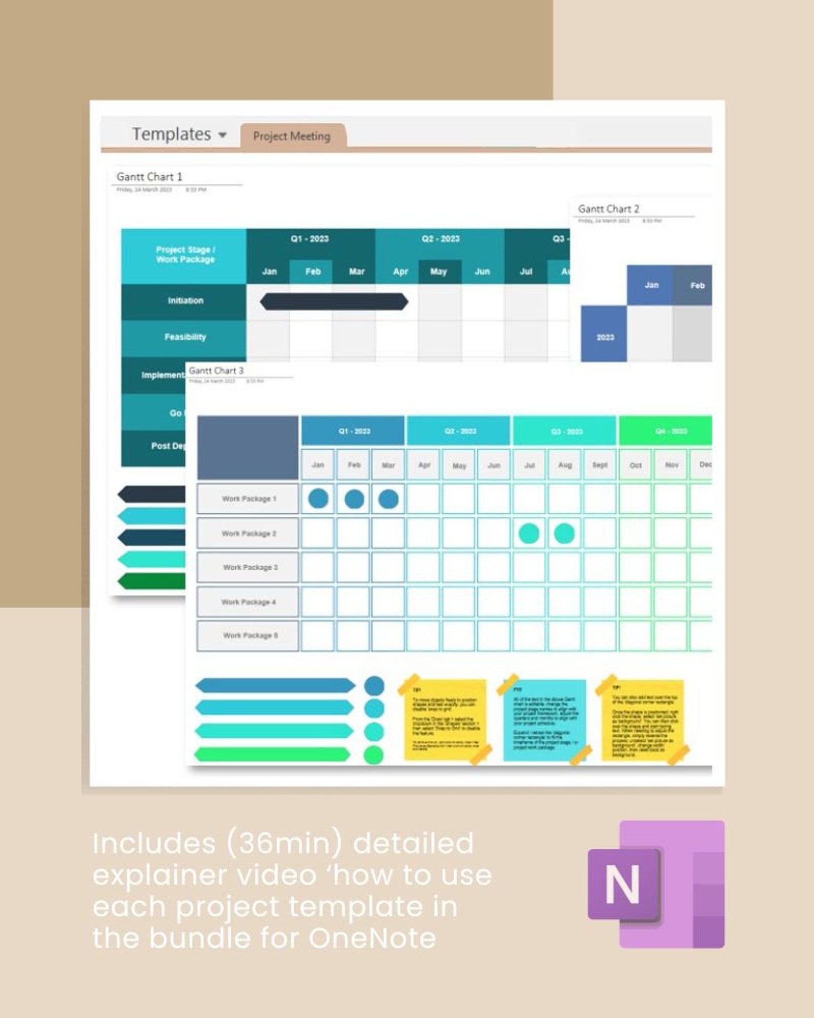 Project Meeting Template Bundle for Onenote - Etsy