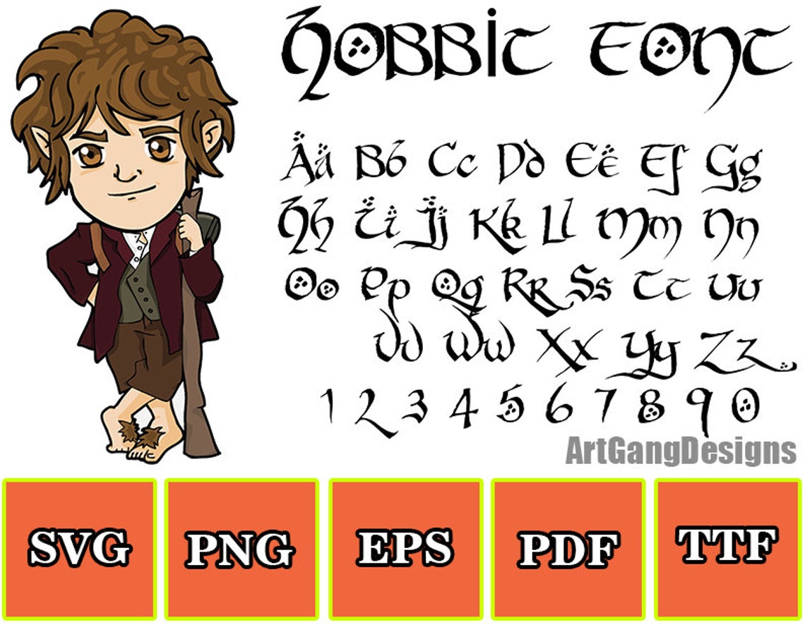 Hobbit Font Hobbit Alphabet Hobbit Letters Hobbit Svg Etsy New Zealand