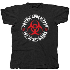Zombie 1st Responder Funny T-Shirt Unisex Mens Shirt Gift For Him or Her Tee Shirts Pop Culture Retro Shirt