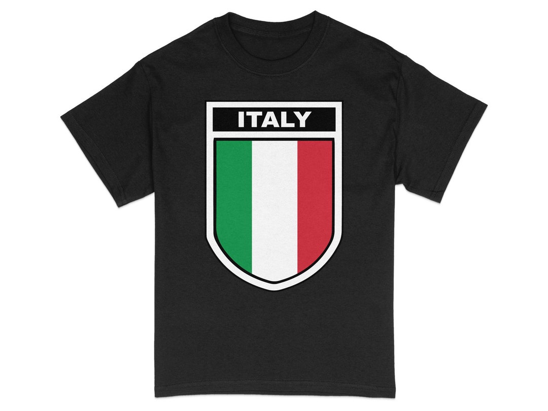 Italia T-Shirt Für Herren, Rugby-Top, Italienische Flagge, Schild, Nationen, Italien, Königsblau, S