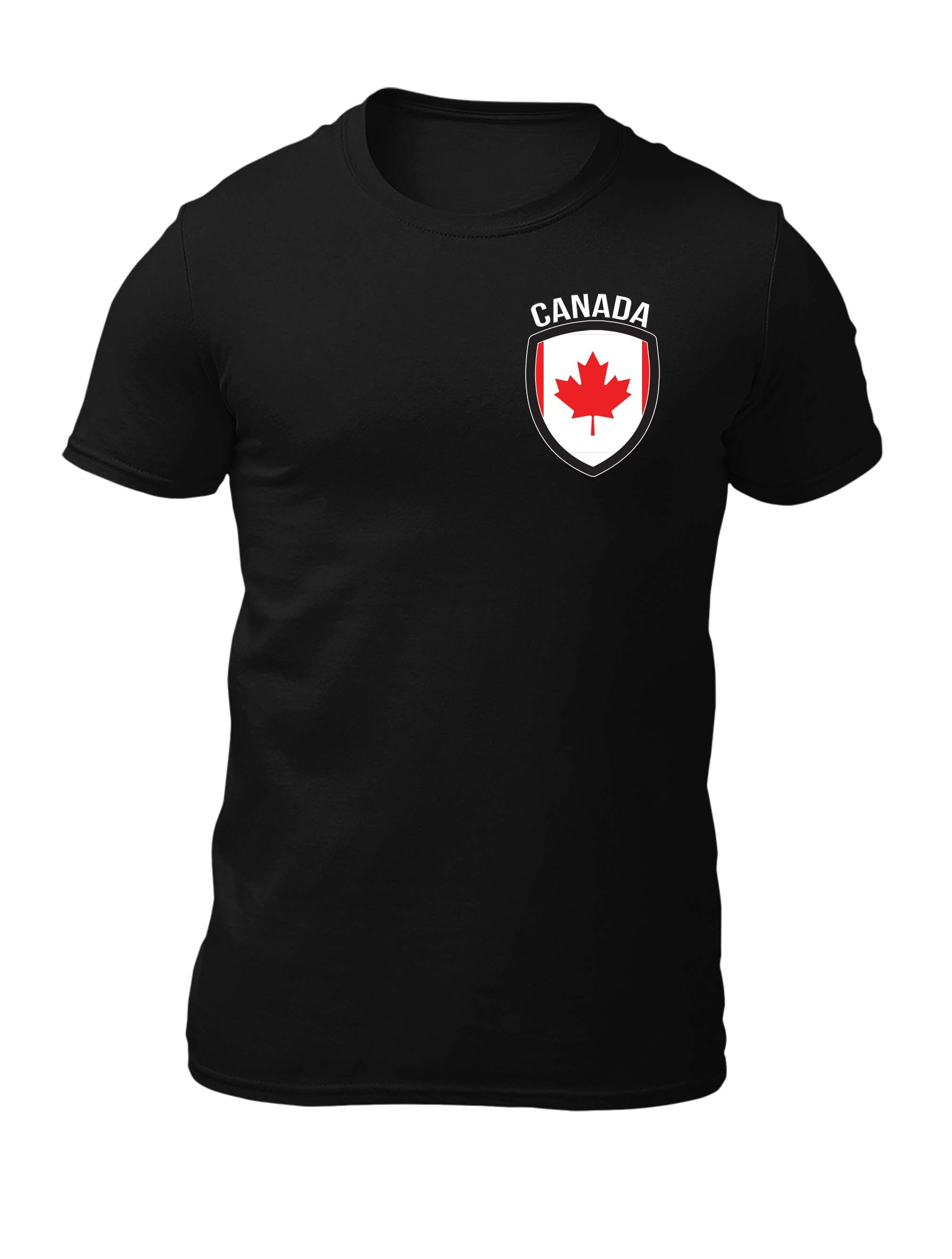 Men's Football TShirt CANADA Badge Breast Logo Unisex Adults & Kids