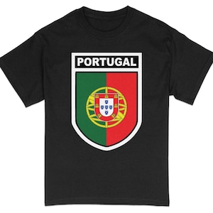 Portugal Crest T-Shirt, Classic Portuguese Shield Emblem Tee, Patriotic Heritage Fashion, Unisex Adult Clothing