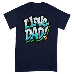 Ik hou van papa T-shirt, Vaderdagcadeau, cool papa shirt, grafisch T-shirt voor papa, papa waardering shirt, trendy T-shirt voor papa, cadeau voor papa