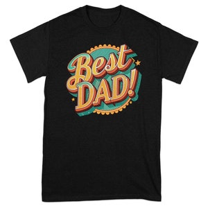 Beste papa grafisch T-shirt, Vaderdagcadeau, retro stijl papa shirt, cool papa shirt, heren grafisch T-shirt, cadeaus voor papa, vintage papa tee