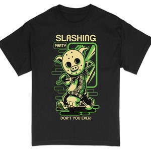 Camiseta divertida de cerdo de dibujos animados, camiseta con gráfico de animales peculiar, eslogan de fiesta cortante, camisa de algodón unisex, regalo único para amigos