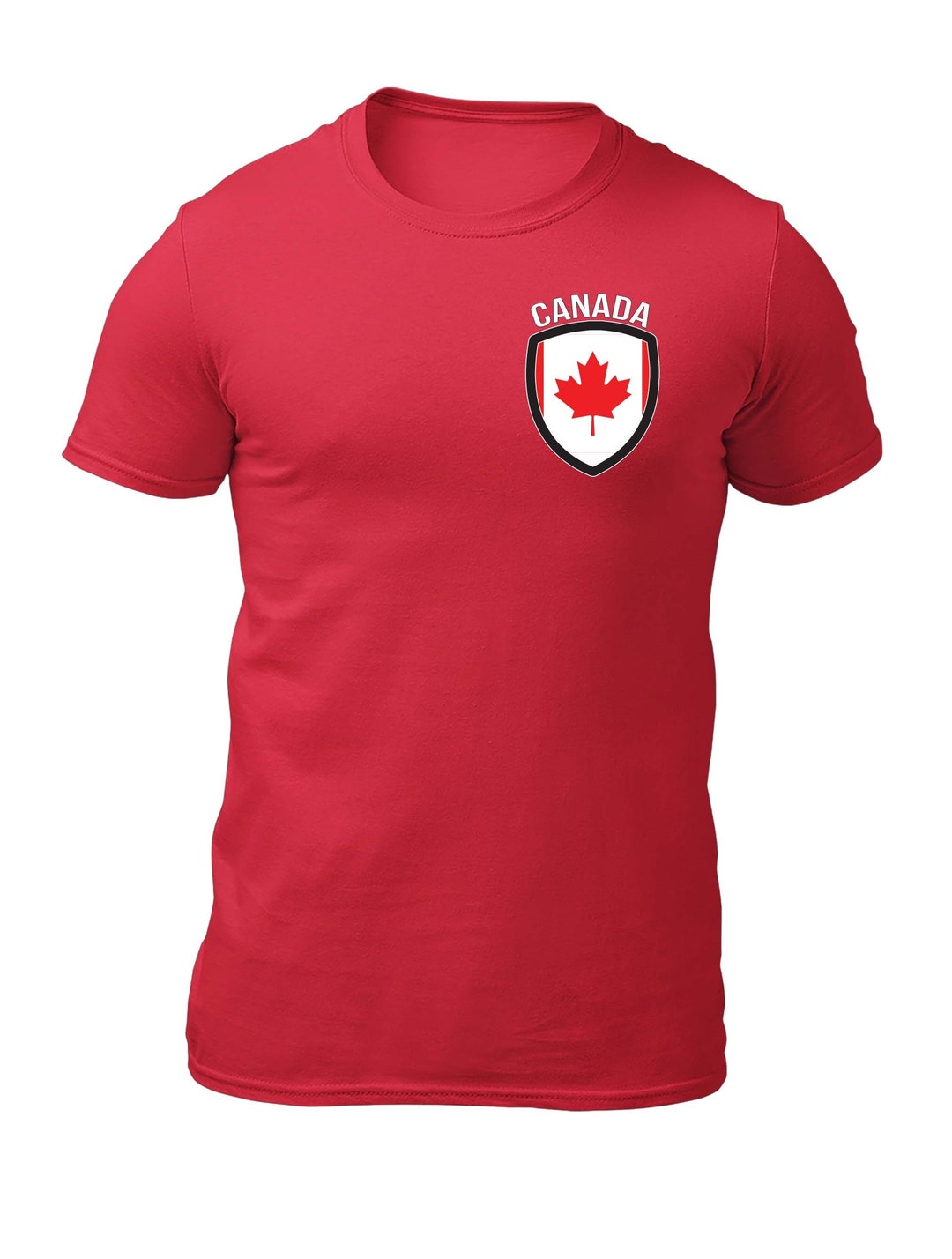 Men's Football TShirt CANADA Badge Breast Logo Unisex Adults & Kids Sizes Wold Cup Football Top