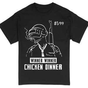 Sieger Sieger Huhn Abendessen T-Shirt, Gaming Victory Tee, Schlacht Royale Shirt, Gamer Geschenk, Unisex Grafik Tee, #1/99