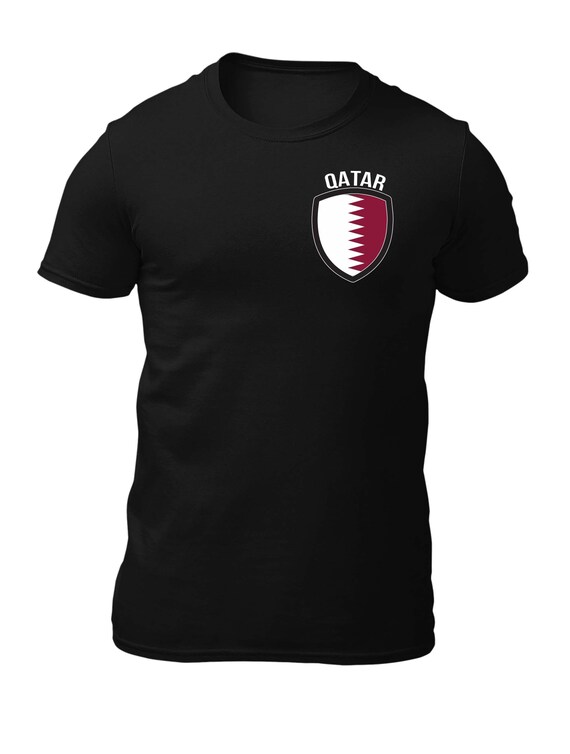 Men's Football Tshirt QATAR Badge Breast Logo Unisex Etsy