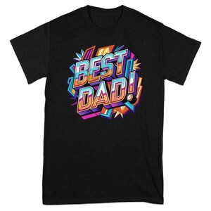 Beste papa T-shirt, Vaderdagcadeau, kleurrijk grafisch T-shirt, papa verjaardag shirt, retro stijl papa shirt, cadeau voor papa, papa waardering tee