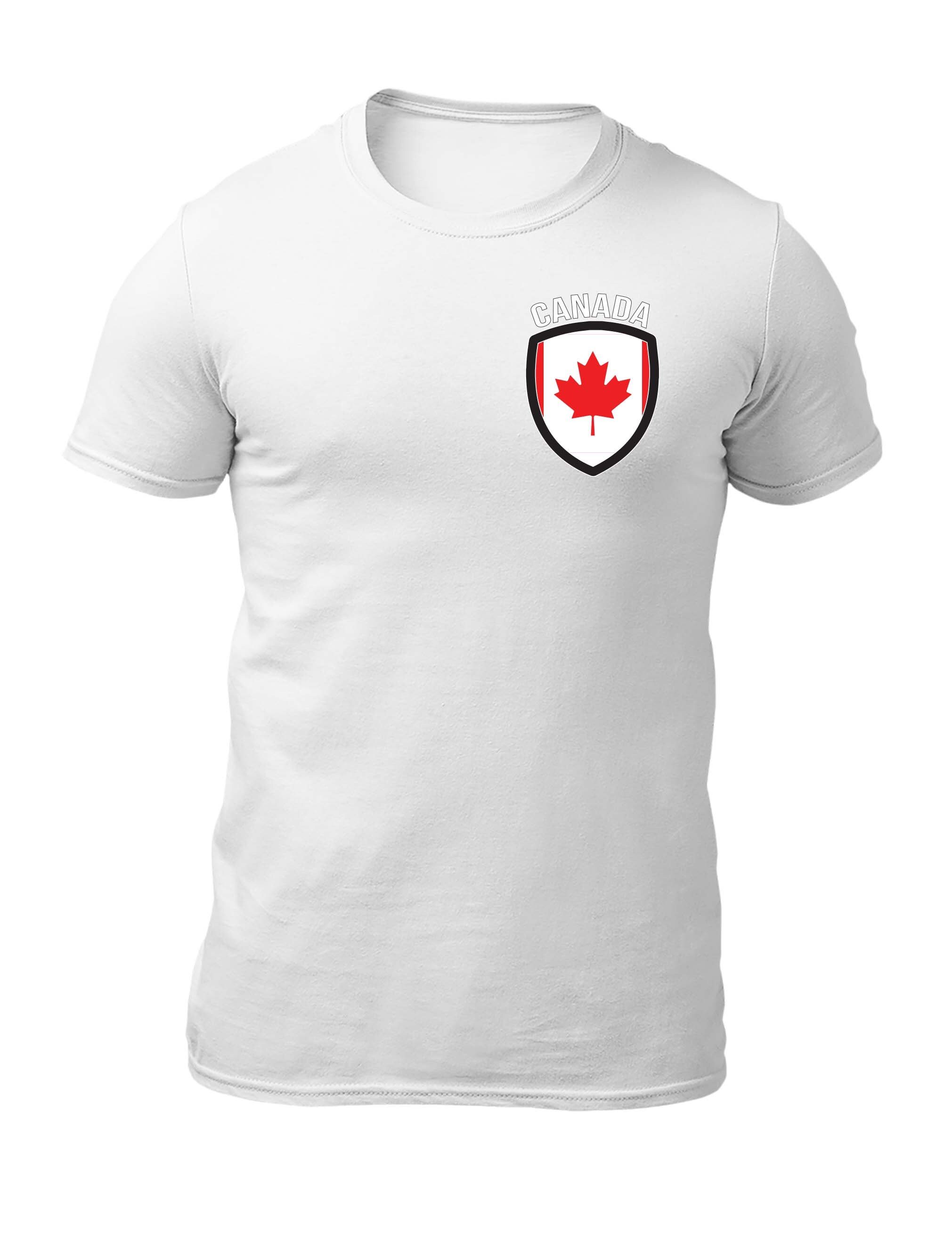 Men's Football TShirt CANADA Badge Breast Logo Unisex Adults & Kids