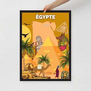 EGITTO Poster di viaggio | decorazione d'interni | arte di viaggio | Messaggio Egitto | Poster di carta opaca | Idea regalo decorazione murale | Decorazioni per la casa