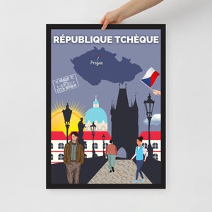 Poster di viaggio REPUBBLICA CECA | decorazione d'interni | arte di viaggio | Poster di carta opaca | Idea regalo | Decorazioni per la casa