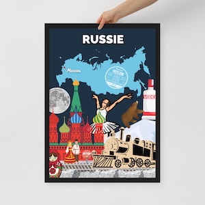 Poster di viaggio RUSSIA | decorazione d'interni | arte di viaggio | Post Russia | Poster di carta opaca | Idea regalo decorazione murale | Decorazioni per la casa