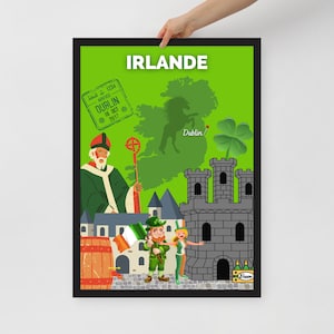 Poster di viaggio IRLANDA | decorazione d'interni | arte di viaggio | Posta Dublino | Poster di carta opaca | Idea regalo per la decorazione della parete Decorazione della casa