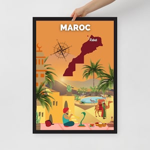 MAROCCO Poster di viaggio | decorazione d'interni | arte di viaggio | Posta Marocco | Poster di carta opaca | Idea regalo decorazione murale | Decorazioni per la casa
