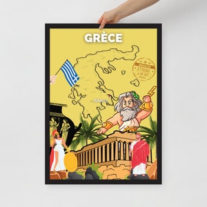 GRECIA Poster di viaggio | decorazione d'interni | arte di viaggio | Posta Grecia | Poster di carta opaca | Idea regalo decorazione murale | Decorazioni per la casa