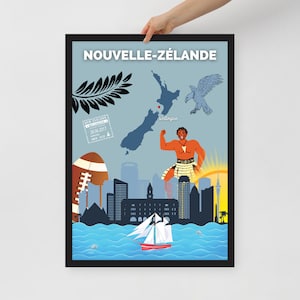 Poster di viaggio NUOVA ZELANDA | decorazione d'interni | arte di viaggio | Poster di carta opaca | Idea regalo decorazione murale | Decorazioni per la casa