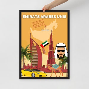 EMIRATI ARABI UNITI Poster di viaggio | decorazione d'interni | arte di viaggio | Dopo Dubai | Poster di carta opaca | Idea regalo | Decorazioni per la casa