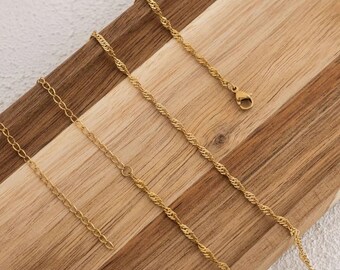 Chaîne Trottoir En Acier Inoxydable Multicolore - Rouleau De 5 M, Mailles Torsadées 4,5x3 Mm Non Soudées