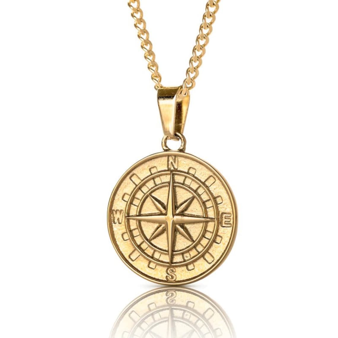 Compassus 18k Gold Compass Pendant for Men and Women. Etsy