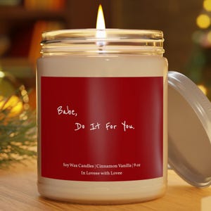 Self Love Candle, &quot;Babe, Do It for You&quot; Affirmation Candle, Motivational Gift, Inspirational Scented Candle, Healing Gift, Soy Wax Candle