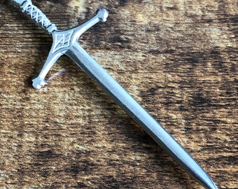 Alfiler de falda escocesa Bruce Sword / Vestido escocés de las Tierras Altas de peltre