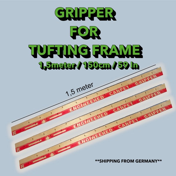 Tufting Gripper 1,5 Meter\150cm/59In Teppichleiste für Rahmen\ Greifer für Teppichhaken Nagelleiste für Teppiche und Tufting ab 3 Stück