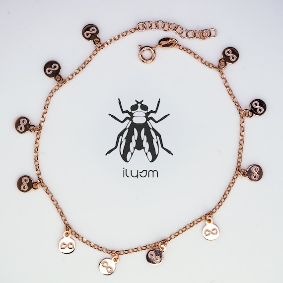 18k rose gold anklet deals