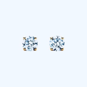 Luxury 2.0 TCW Round Diamond Push back Stud Earrings, 14K Gold 1.0 CT Each Diamond Studs, 18K Gold Lab Diamond Studs Pair, Unisex Studs Gift