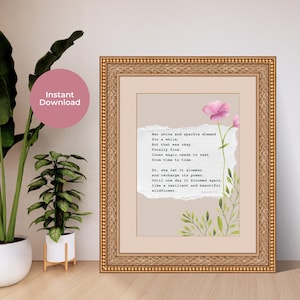 Haar glans en schittering digitale gedichtafdruk | Je hebt dit gedicht | Downloadbare gedichtafdruk |  Opbeurende woorden | Inspirerende citaatafdruk | Gedicht