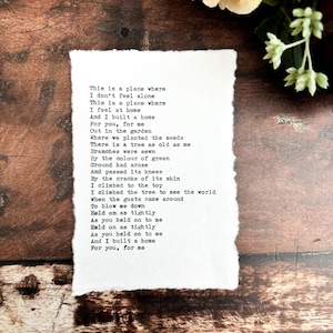 A6 Any song lyrics typed | Bespoke wedding gift | Wedding song lyrics | 1st anniversary gift | 2nd anniversary gift  Cotton anniversary gift