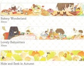 Set of 3 Washi Tape - ORV Spring 2022 Collection - Holographic Gold Foil Gilded Washi - Bakery Babysitters Autumn