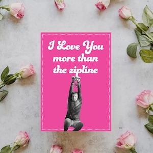 Penso che dovresti andartene Card / ITYSL / 5x7 Valentines Card / Zipline / Stampabile Digital Download Card / Tim Robinson Card