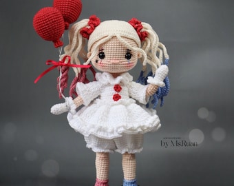 PDF Crochet PATTERN Halloween Girl Doll - English