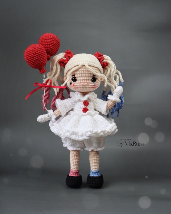PDF Crochet PATTERN Halloween Girl Doll - English
