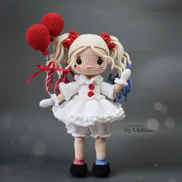 PDF Crochet PATTERN Halloween Girl Doll - English