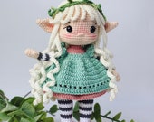 PDF Crochet PATTERN Little ELF Doll - English