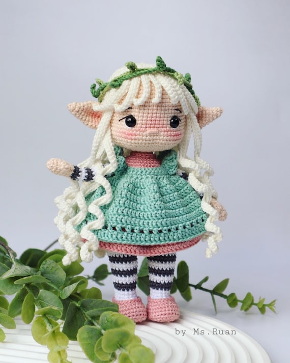 PDF Crochet PATTERN Little ELF Doll - English