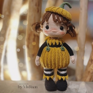 PDF Crochet PATTERN Pumpkin Doll - English