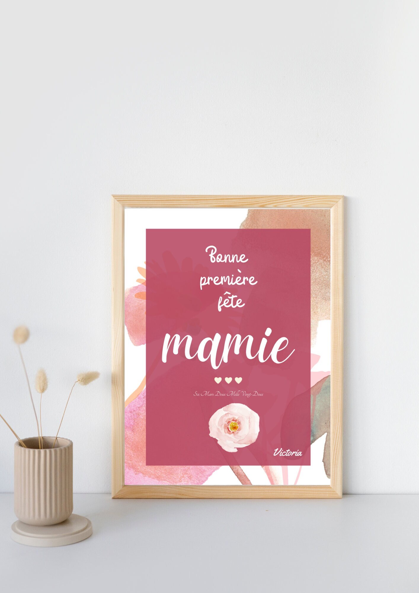 Affiche Fête Des Mamies - Bonne Fête Mamie, Cadeau Personnalisé Mamie 2022, Mamies